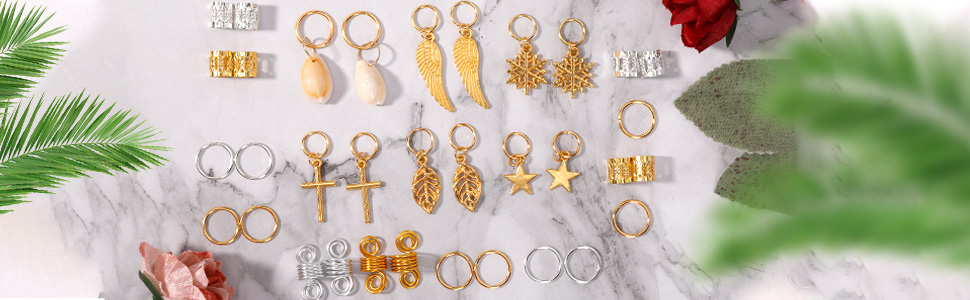 200 PCS Loc Hair Jewelry for Women Braids