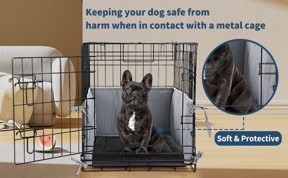 HOMBYS Dog Crate Bumper with Ties (ONLY Bumper, Without