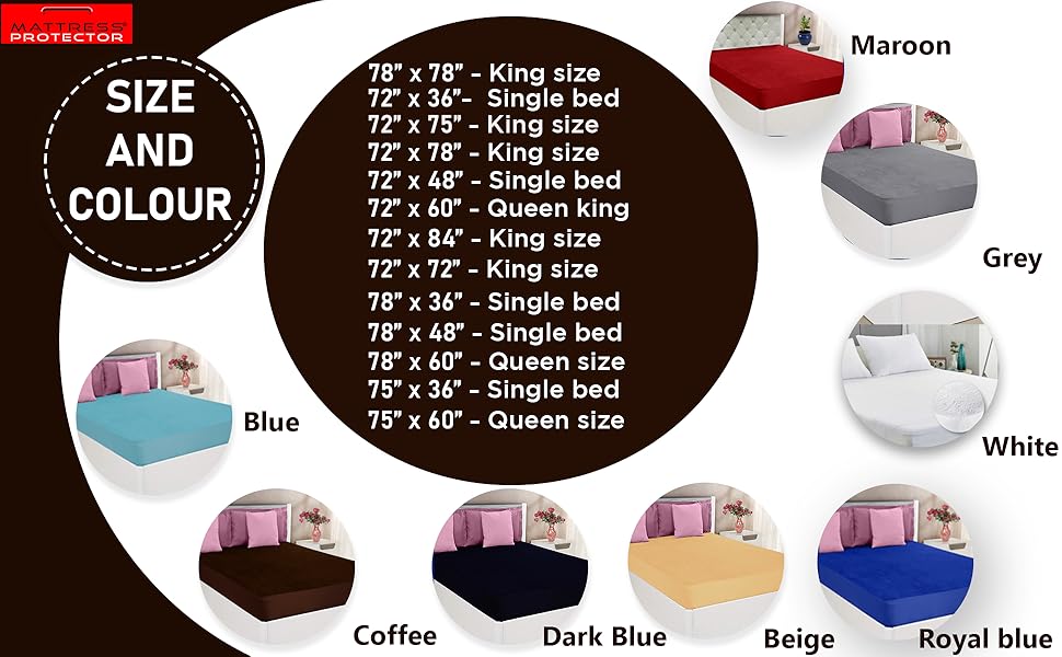 Best mattress protector waterproof, King size mattress protector, mattress protector for single bed