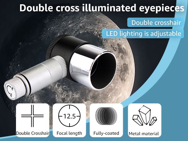 TECHNIKA GRAPHICO 127mm f/4.7 レンズ SVBONY Reticle Illuminated Eyepiece 1.25inch 12.5mm Double