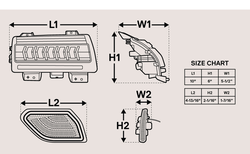TRUE MODS LED Fender Side Marker Turn Signal Light Kit