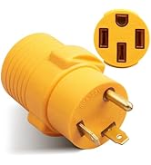 MECMO 30 Amp to 50 Amp RV Adapter, NEMA TT-30P to 14-50R 30A Male to 50A Female RV Plug Adaptor C...