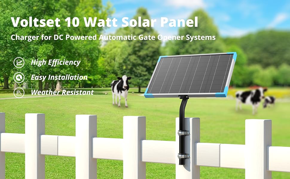 Voltset 10 Watt Solar Panel Battery Charger Solar Electric