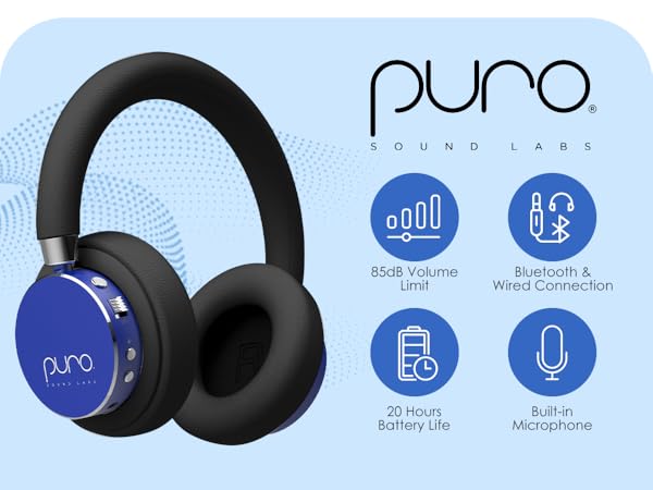ヘッドホン PURO KIDS WIRELESS HEADPHONES Amazon.com: Puro Sound Labs BT2200 Plus Kids Bluetooth