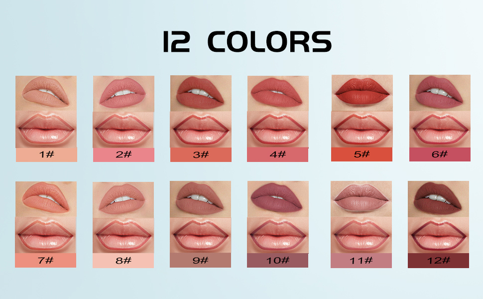 6-Piece Liquid Waterproof Lip Liner Set