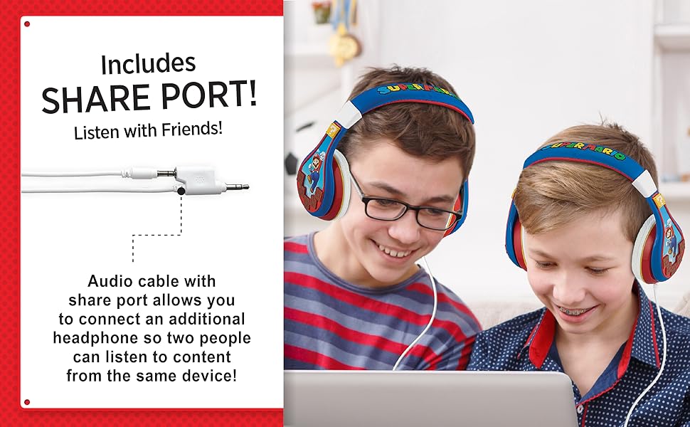 イヤホン Woody Amazon.com: eKids Super Mario Kids Headphones, Adjustable
