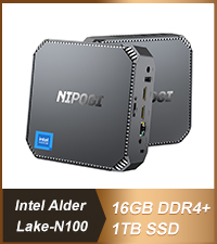 ミニPC 16GB SSD 1TB N100 NIPOGI AK2plus NIPOGI AK2Plus Mini PC Intel 12th Gen N100 DDR4 16GB 512GB