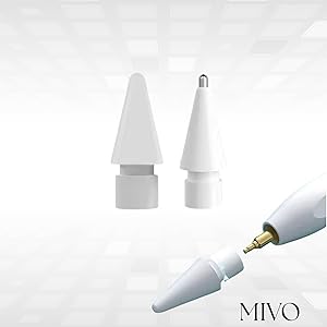 Replacement Pencil Tips for Apple Pencil, Durable Tip, Accessories for iPad/ 1st Gen/ 2nd Generation