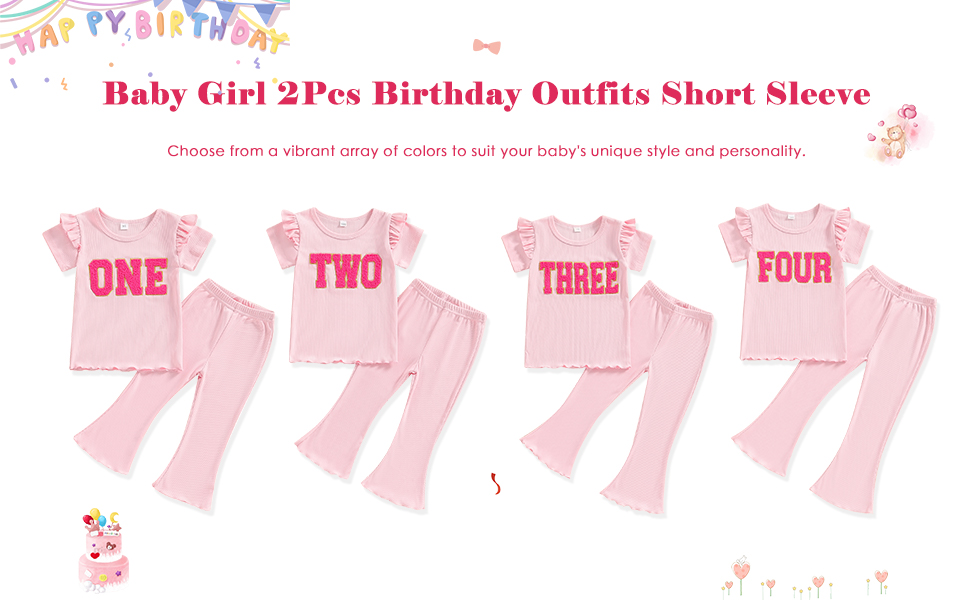 Toddler Girls Clothes Girls Birthday Clothing Set