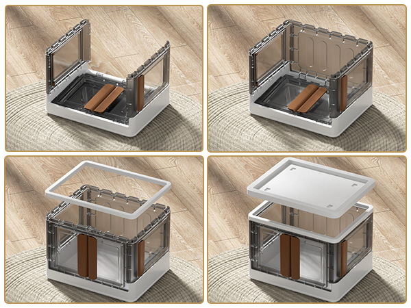 Amazon.com - HAIXIN Folding Storage Bins with Left Doors and