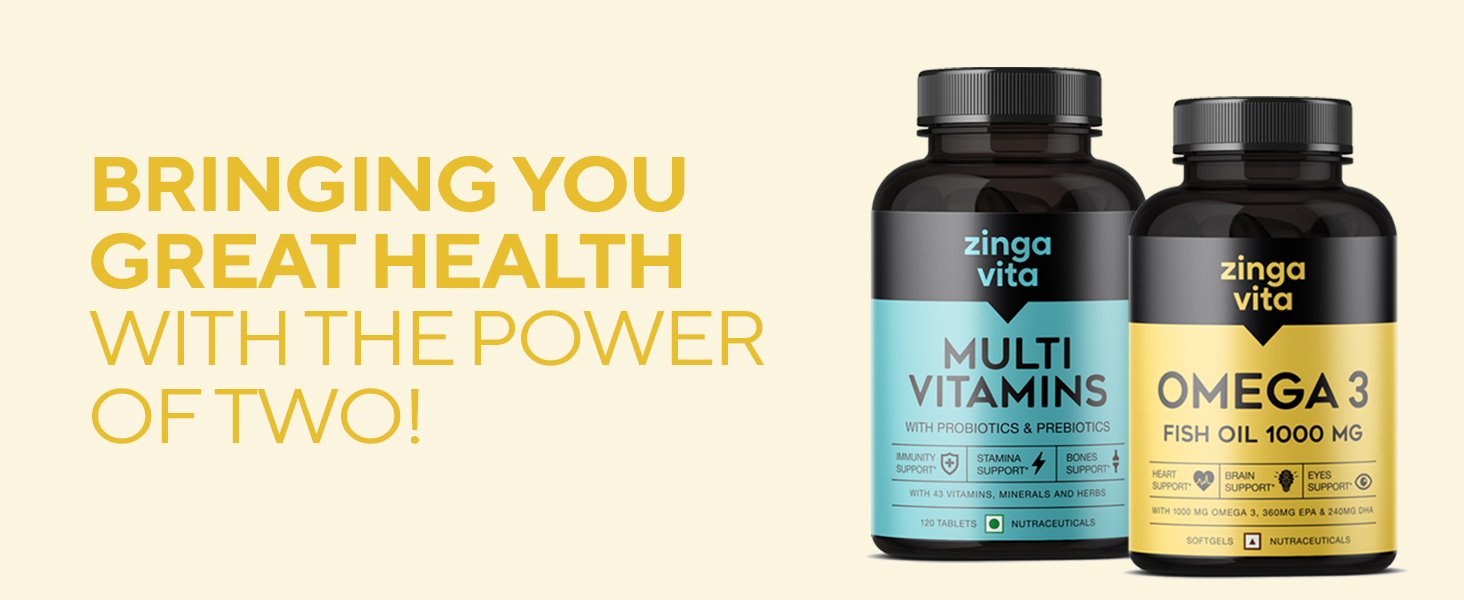 Zingavita Multivitamin and Fish Oil Combo Multivitamin Tablets with