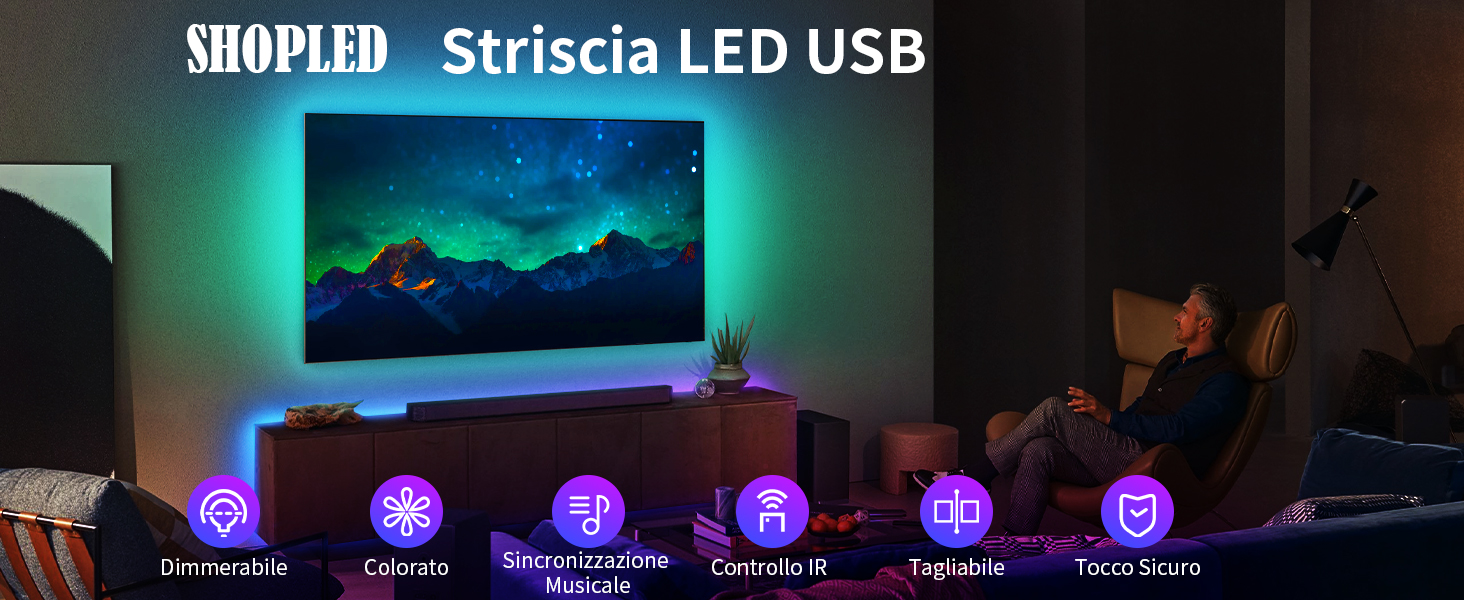 SHOPLED Striscia LED USB 3M