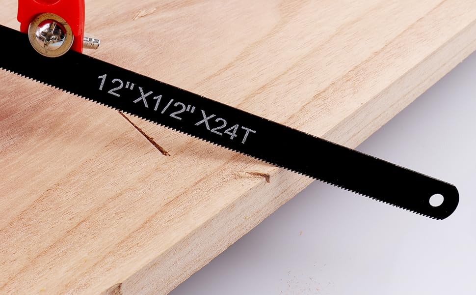 HKATOPS Hacksaw Replacement Blades 20pcs 12"X24T High Carbon Steel Hand