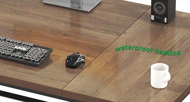 IBF Wood Large Computer Desk, 70.8” Long Home Office Desk for Two Person