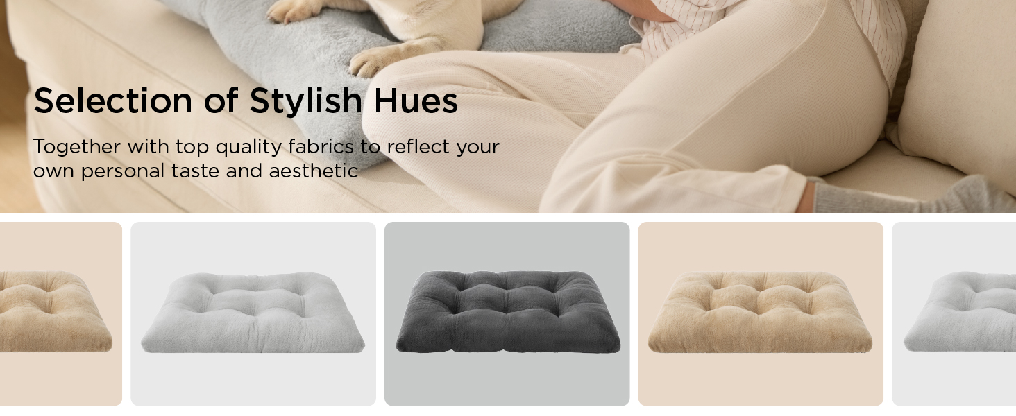 Washable Dog Crate Bed for Large Dogs Comfort Fluffy Plush Pet Mat