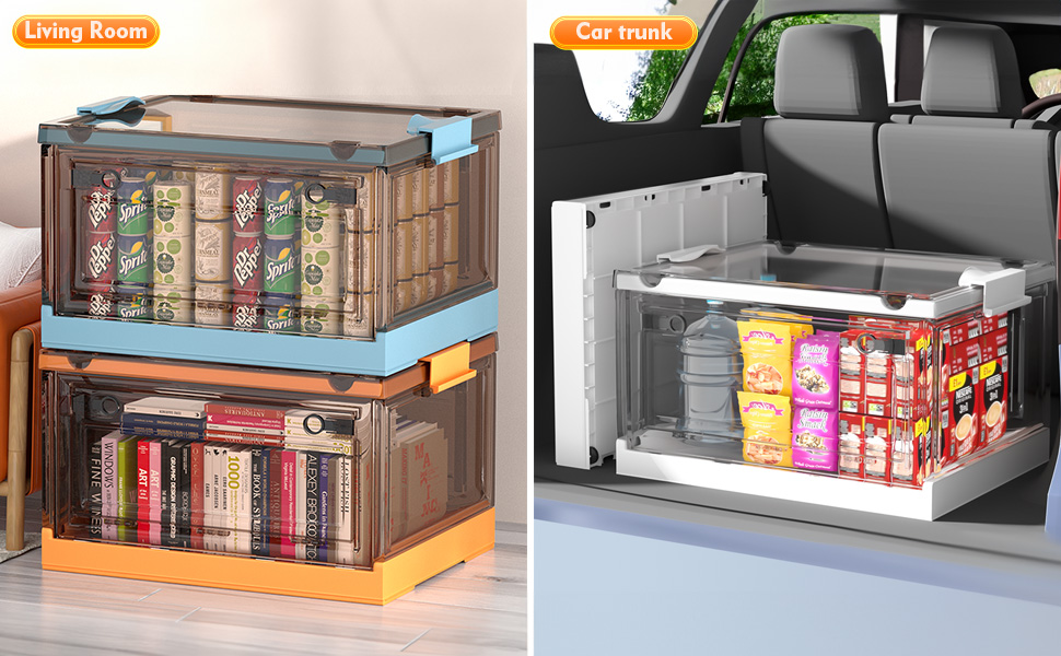 Storage Bins with Lids, 3 Packs 18.2Gal Plastic Storage