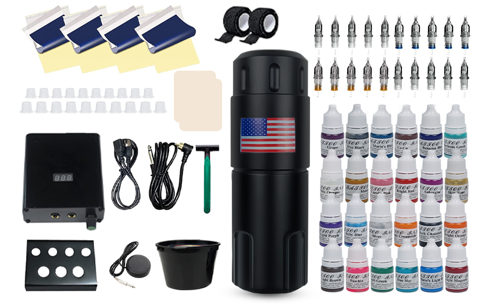 CHIITEK Tattoo Kit,Tattoo Pen Kit Tattoo Gun Starter Kit