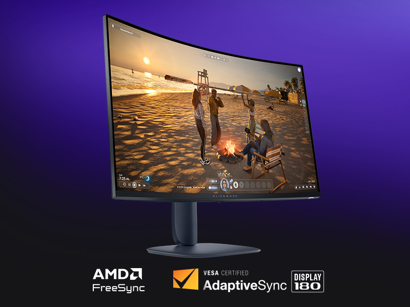 DELL Alienware 32 AW3225DM, QHD (2560x1440), 1500R Incurvé, 180Hz, VA, 1ms 7 M