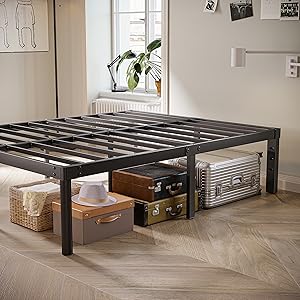 Amazon.com: Viisari 18 Inch Metal Twin Bed Frame Heavy Duty