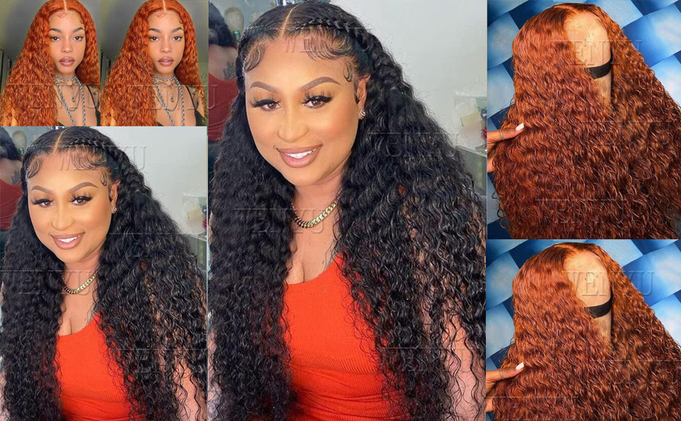 Deep Wave Lace Front Wigs Human Hair Wigs For Black Women Human Hair Curly Lace Front Wigs 