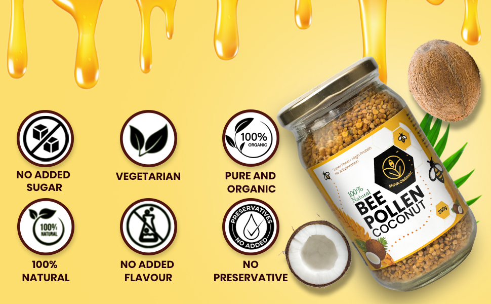 Buy Shiva Organic Coconut Bee Pollen 500g Immunity,Energy Booster I