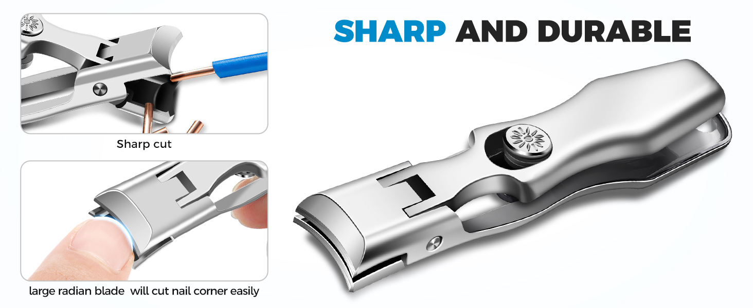 Large toe nail clippers for thick toenails