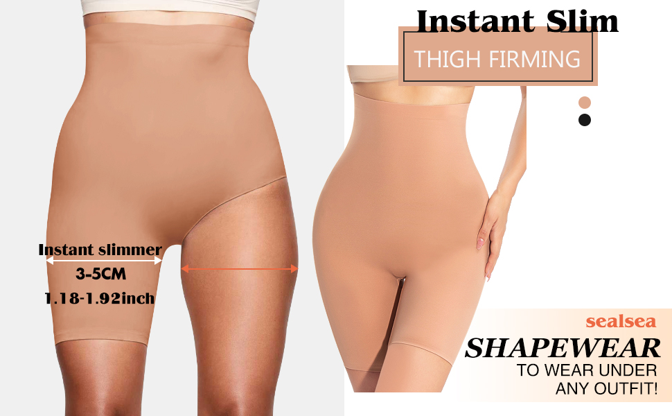 Tummy Management Shapewear For Ladies Below Clothes Excessive Waist Thigh Slimmer Physique Shaper Slimming Shapewear Shorts 11 thigh boyshorts