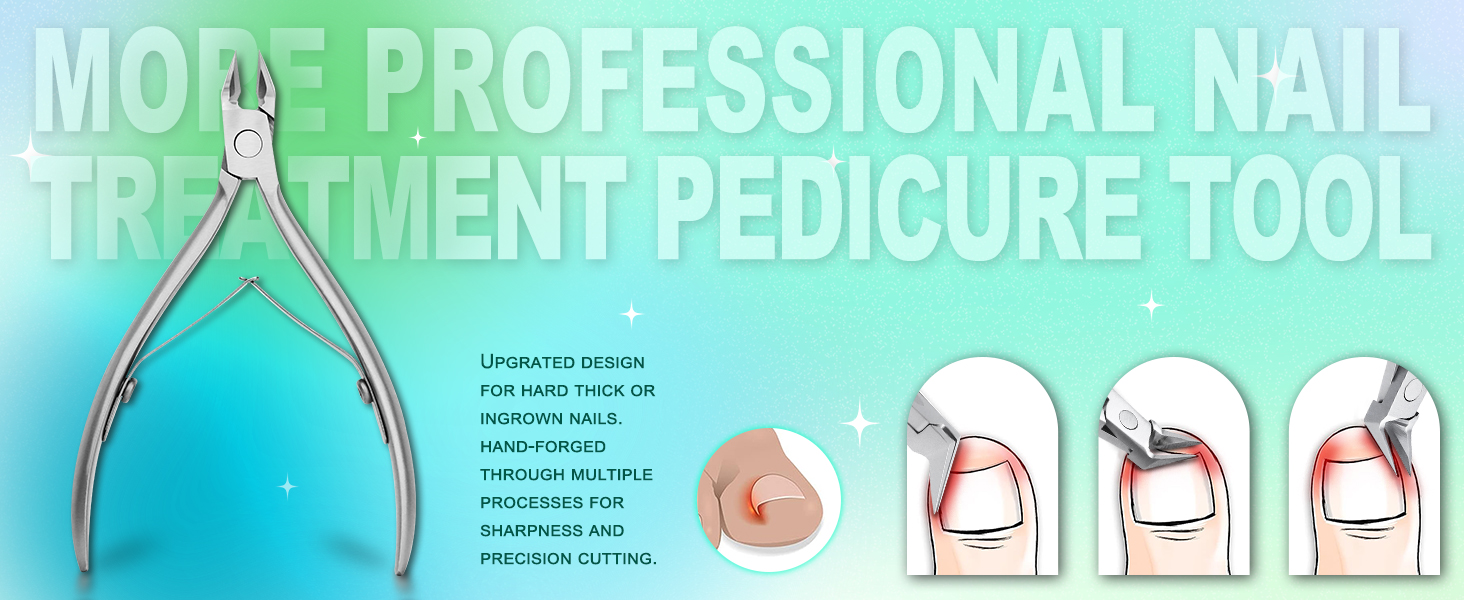 Toenail Clippers for Ingrown Toenail Prevention Straight Blade Podiatrist Nail Clippers Thick Nails