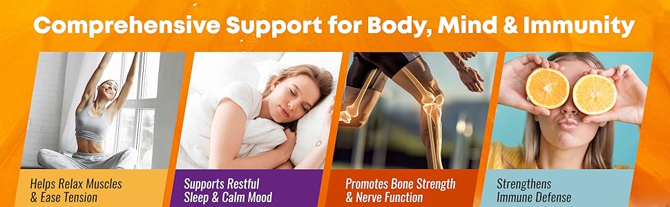 Magnesium glycinate liquid drops supplement for adults women wellness sleep support