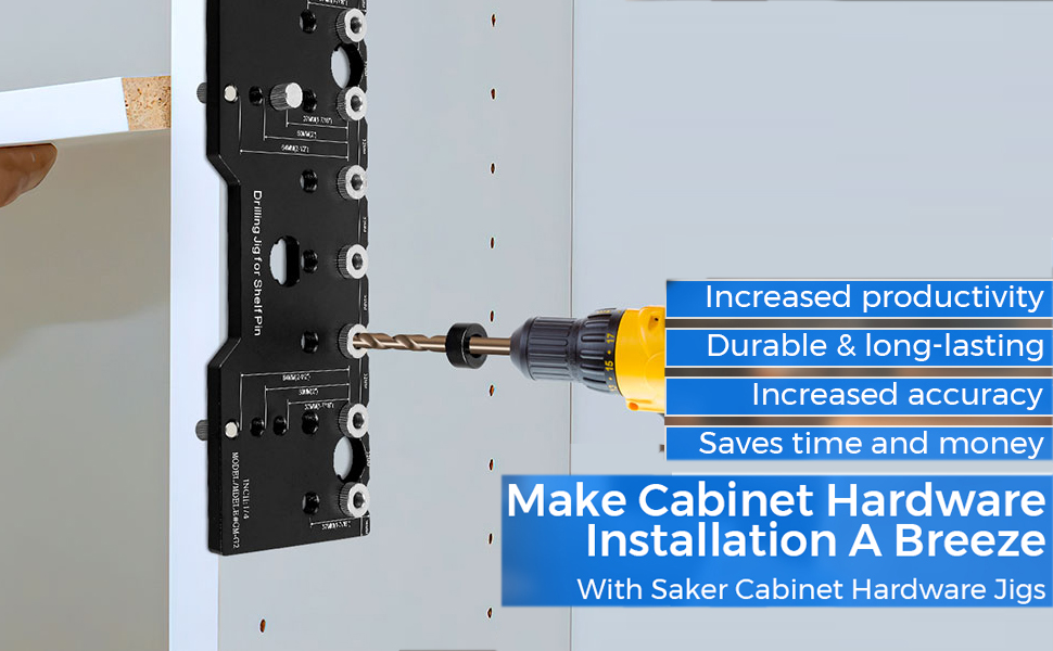 Shelf Pin Jig 1/4 Inch Aluminum Alloy Shelf Pin Drilling