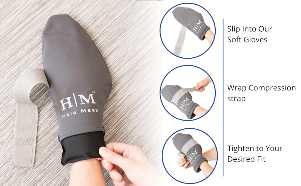 Halo Ice Gloves Hand Ice Pack for Hand Injuries, Finger ice Pack