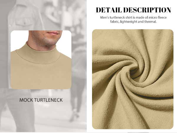 Sailwind Men's Mock Turtleneck Long Sleeve T Shirts Basic