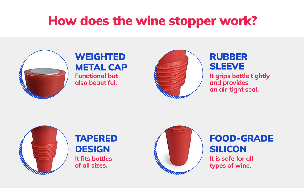 TenTen Labs Wine Aerator Pourer and Wine Stopper (2pack