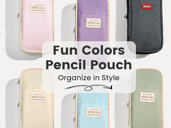 Four Candies 39 PCS Aesthetic School Supplies with Cute Pen Case