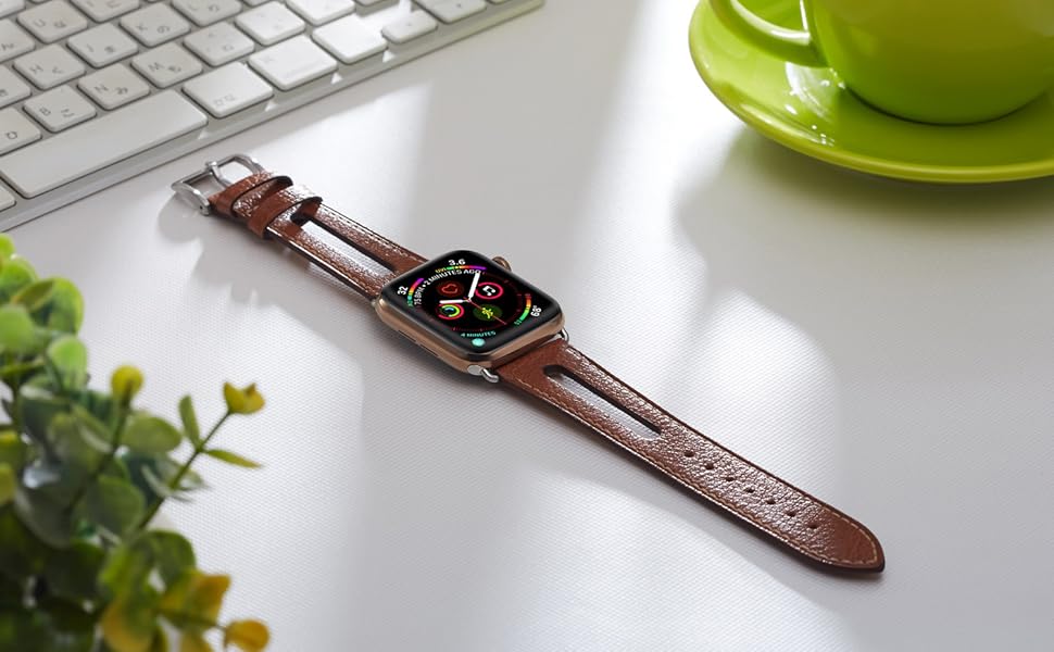 【色:グレー_サイズ:38/40/41mm】Esalta 本革 スカイライト f Amazon.co.jp: Esalta 本革 スカイライト for Apple Watch