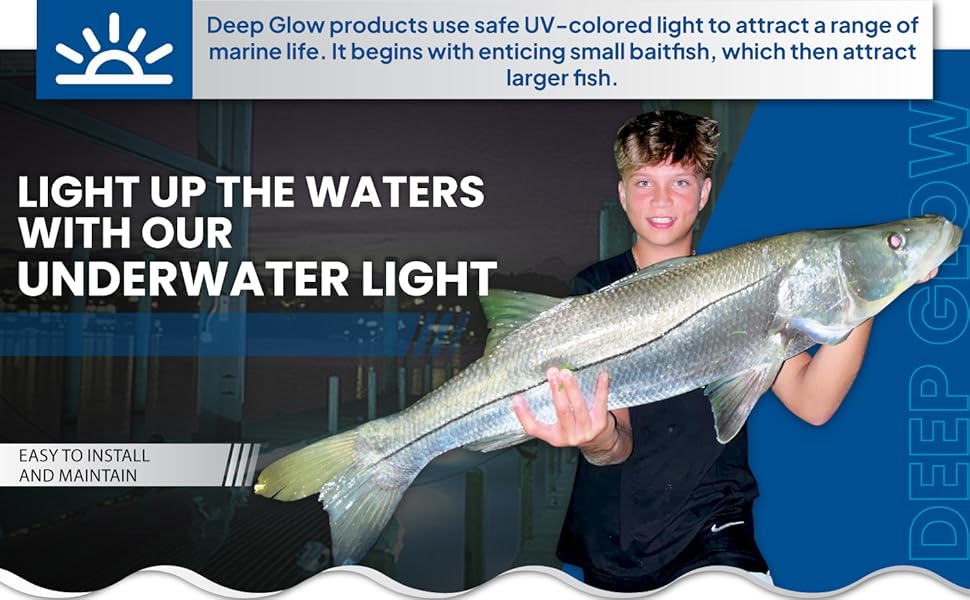 underwater dock light deep glow system green fishing submersible waterproof electric marine night