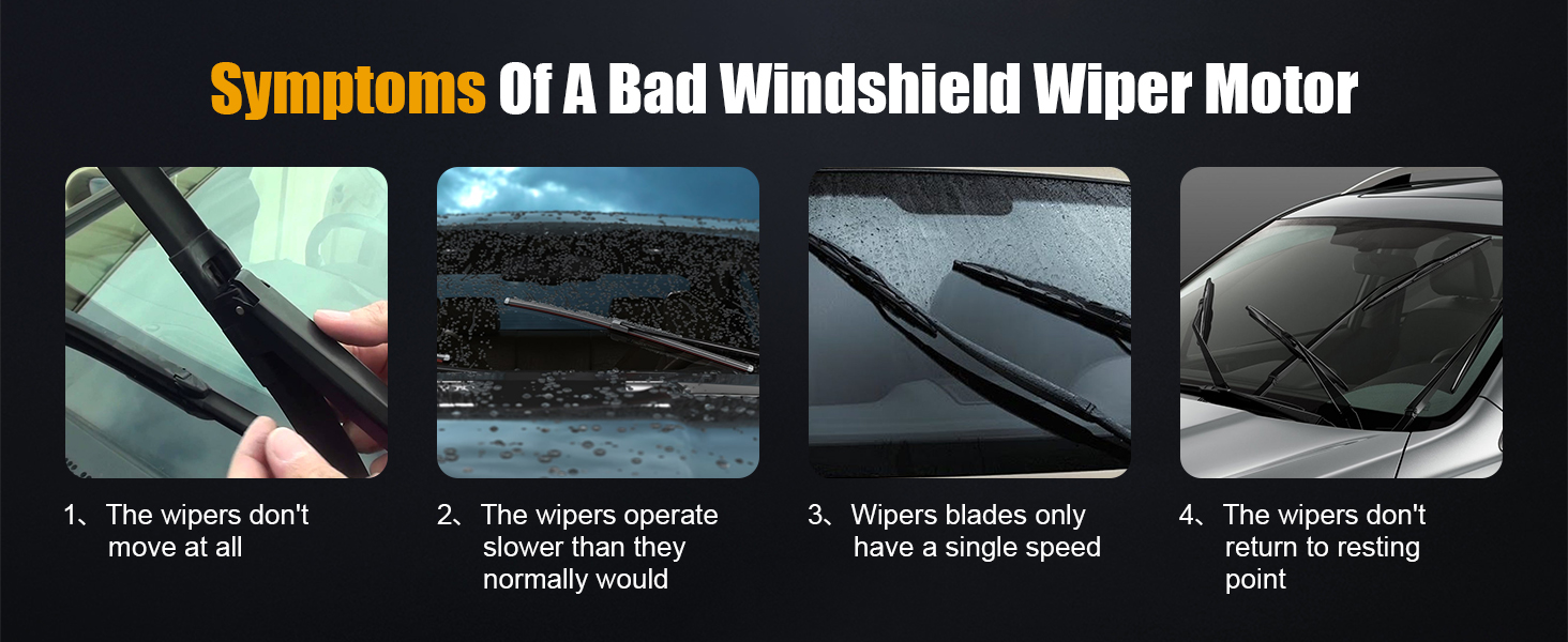 ROADFAR Front Windshield Wiper Motor Replacement for 2012
