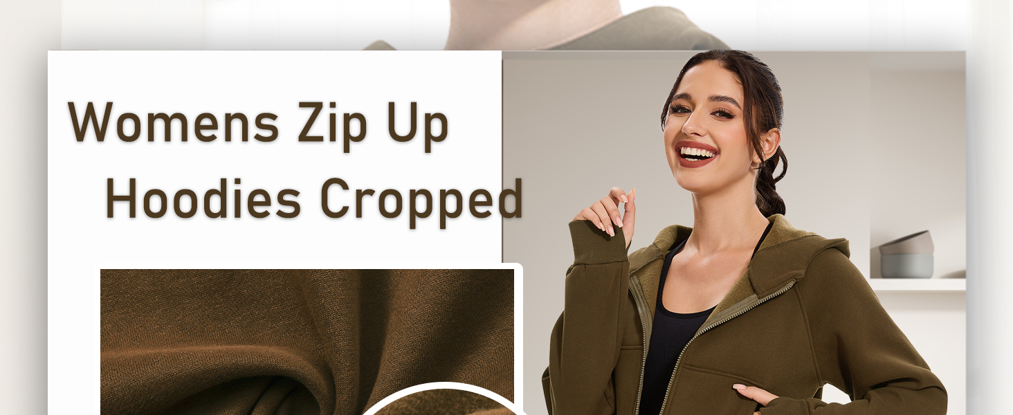 Sudaderas con capucha y cremallera para mujer