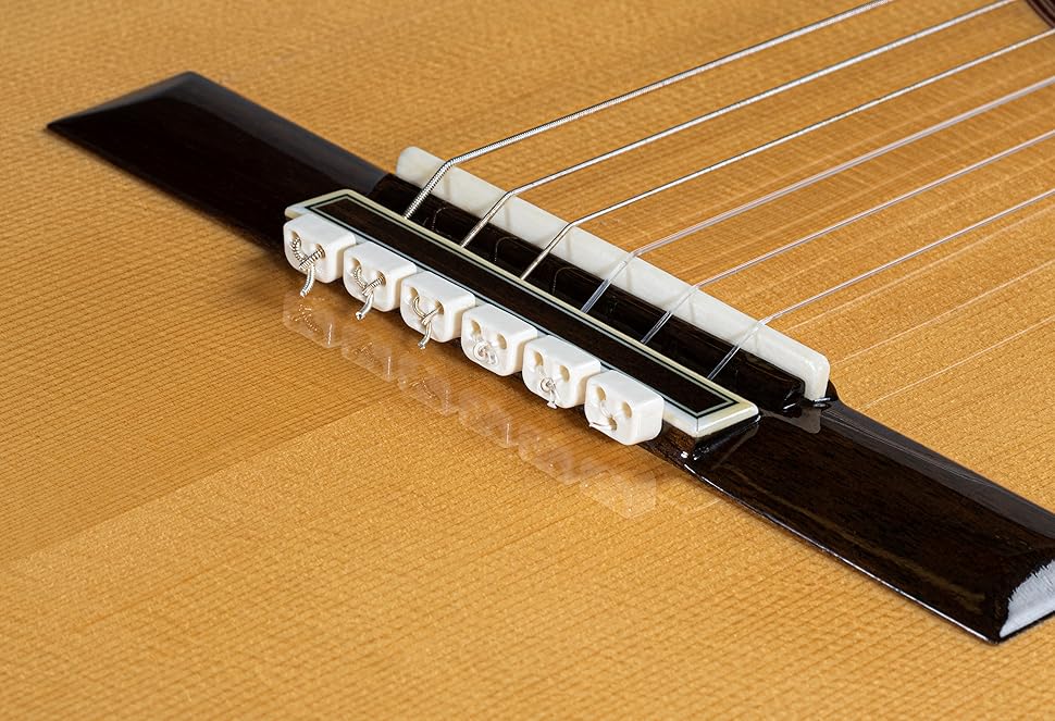 Classical Flamenco Acoustic Guitar Beads in shiny white for
