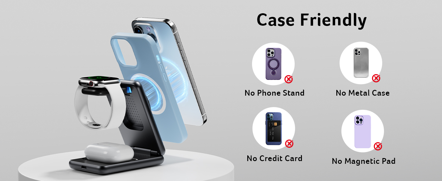 Acer Magnetic Wireless Charger, 3 in 1 Wireless Charging Station