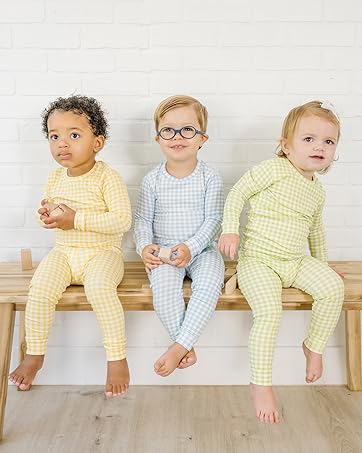 moimoln toddler stripe viscose modal cotton gift pajamas boys girls sibling soft