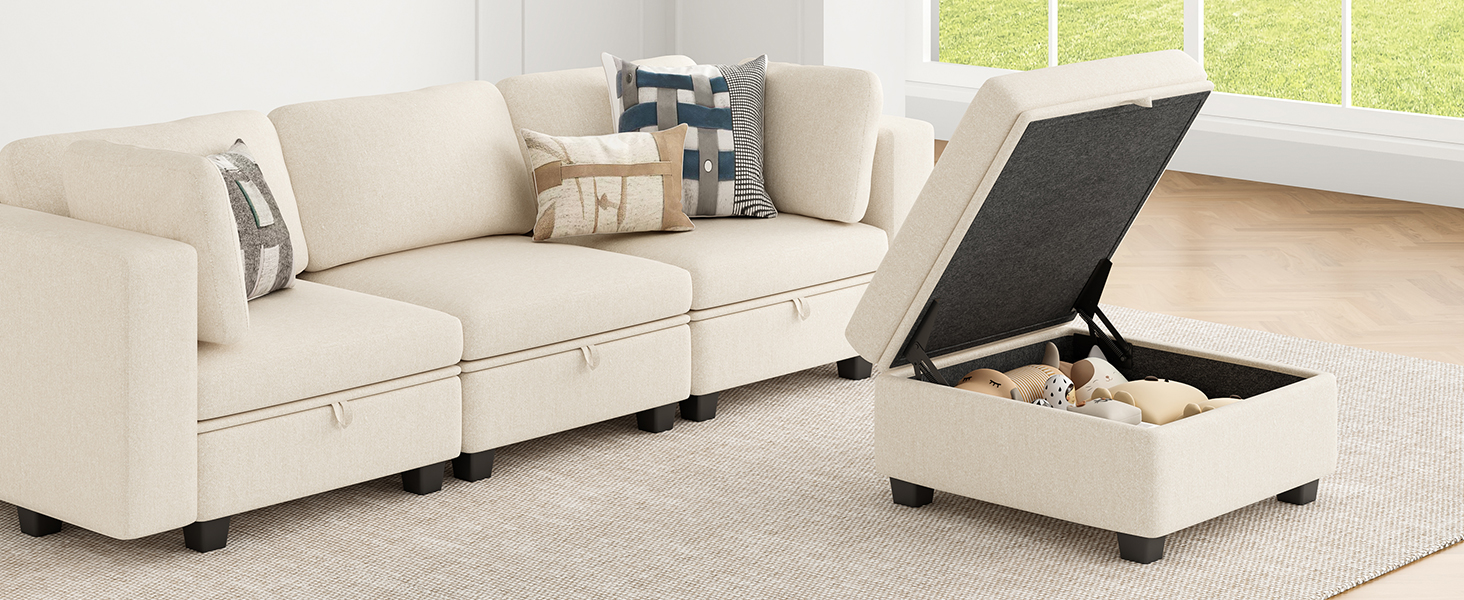 AYEASY Oversized Modular Sectional Sofa with Storage