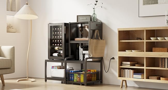 mini fridge cabinet with storage
