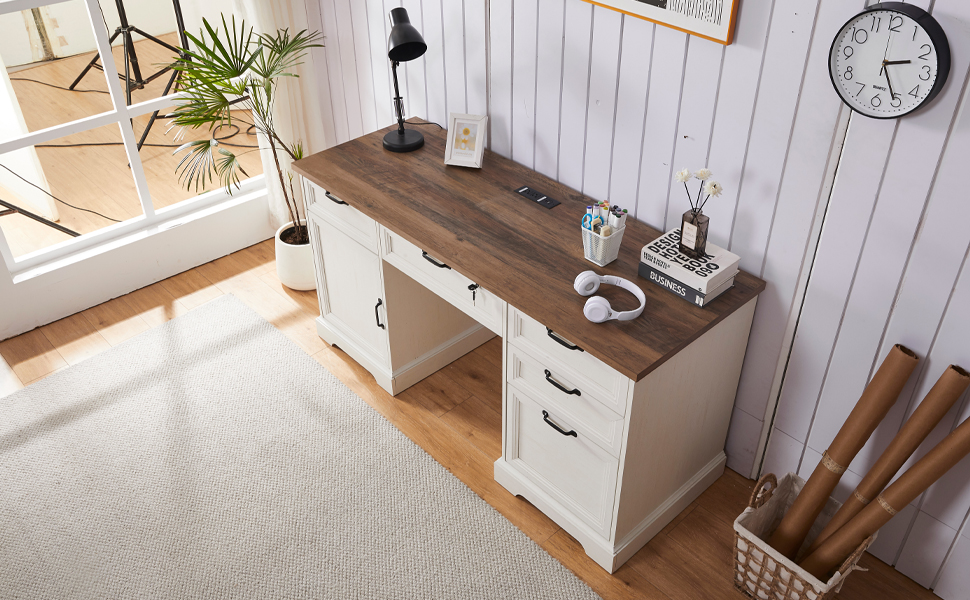 Farmhouse Executive Desk 