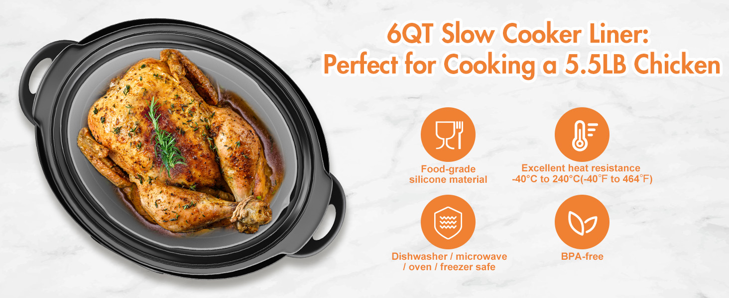 spoonlemon 7 Quart Slow Cooker, Electric Slow Cooker Oval