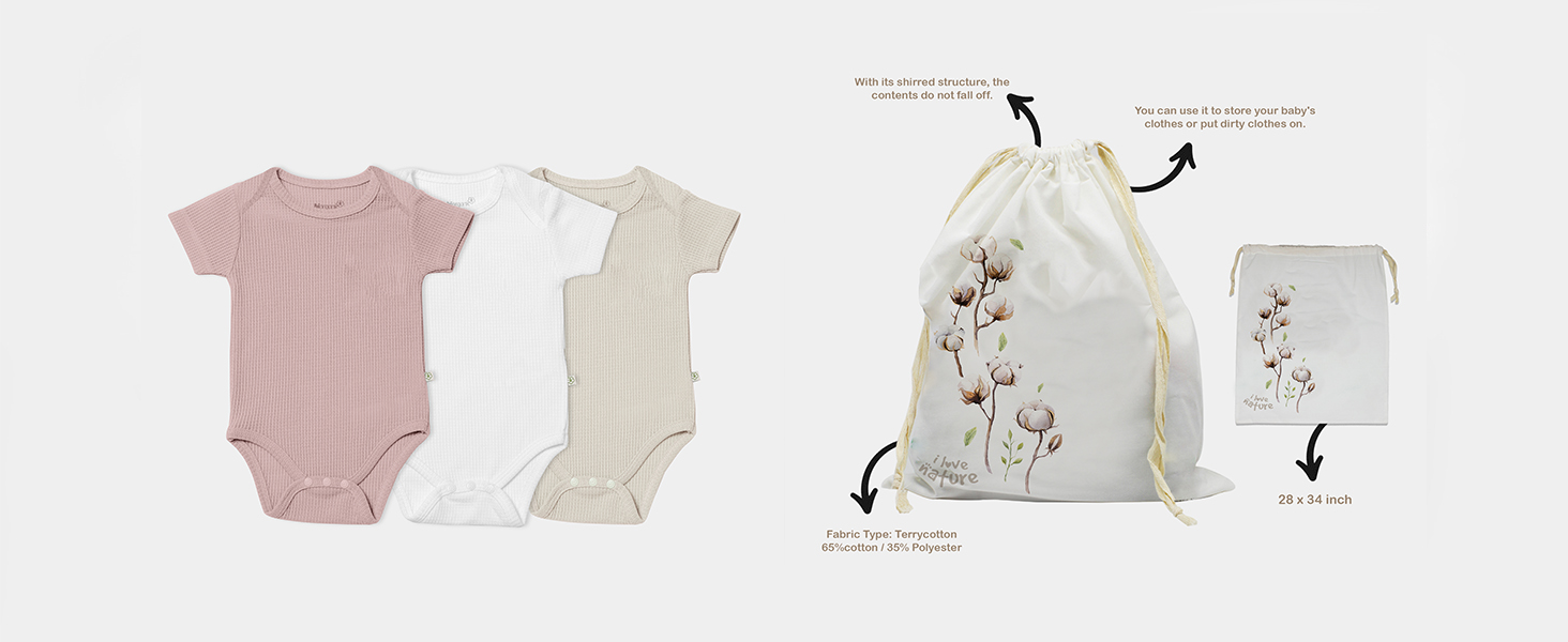 Baby Bodysuits Vests I Short Sleeve Organic Cotton Bodysuit