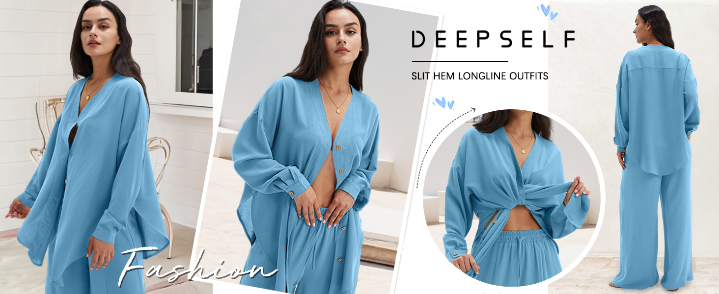 DEEP SELF Womens 2 Piece Casual Streetwear Lounge Set - Size Small 9 Longline outfits