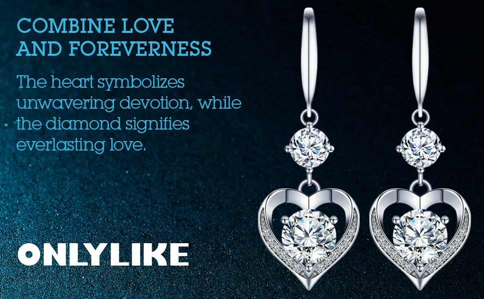 Heart Earrings Anniversary Gifts for Wife