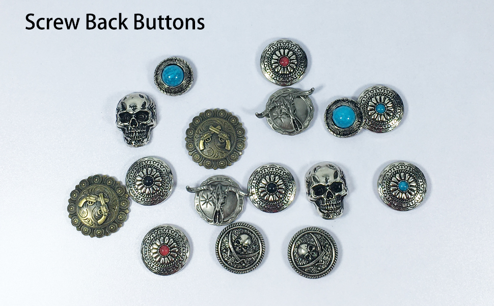WETUFIN 10pcs 30mm (1.18inch) Screw Back Buttons for