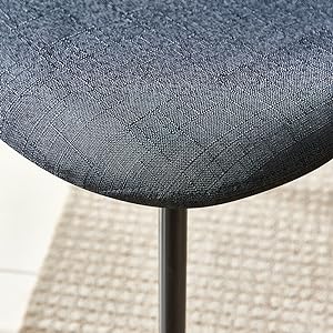 black dining chair set of 4 upholstered fabric seat curved back metal legs comfortable armless